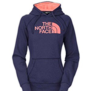 The North Face Half Dome Hoodie Women's Patriot Blue/Neon Peach Sweatshirt SMALL